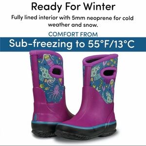 Girls LoneCone Boot-iful Mermaid Neoprene Boots Size 2